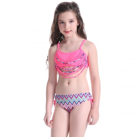Europe style piece  young girl bikini swimwear