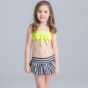 black white stripes little girl bikini swimwear