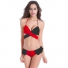 red-blackfashion cross patchwork sexy women bikini swimwear