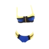 color 2fashion zipper  patchwork women bikini swimear