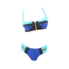 color 3fashion zipper  patchwork women bikini swimear