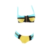 color 8fashion zipper  patchwork women bikini swimear