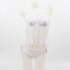 whitefashion sexy bikini tassel  swimear