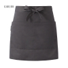 grey apronsolid color short design apron for chef waiter