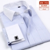 color 2hot sale slim stripes print men shirt office uniform