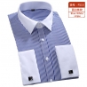 color 11hot sale slim stripes print men shirt office uniform