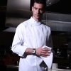 white coatfashion overlap Closure upgraded chef coat chef jacket