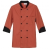 orange chef coatunisex contrast color chef workswear coat uniform Dessert shop