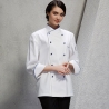 unisex white(sapphire hem) coatAmerica popular good quality chef master coat jacket