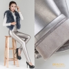 silverwinter warm breathable fleece leather women pant legging