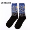 color 1fashion famous painting art printing socks cotton socks men socks women socks
