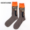 color 4fashion famous painting art printing socks cotton socks men socks women socks