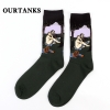 color 9fashion famous painting art printing socks cotton socks men socks women socks