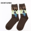 color 10fashion famous painting art printing socks cotton socks men socks women socks