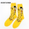 color 12fashion famous painting art printing socks cotton socks men socks women socks