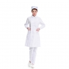 color 3side open long sleeve peter-pan collar hospital medical student uniform coat