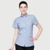 women light blue stripesstripes printing wait staff store clerk shirt uniform