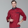 men chef coat winesimple basic design double breasted chef jacket uniform workswear