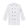 unisex white chef coatcasual classic double breasted long sleeve chef blouse uniform