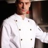white chef blousefashion golden button chef manager jacket chef uniform coat