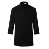 unisex black(black button) coatcontrast cuff fashion chef uniform jacket coat