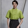 unisex green coatshort sleeve chef school coat student uniform chef jacket