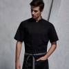 unisex black coatshort sleeve chef school coat student uniform chef jacket
