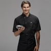 unisex black coatstripes collar cuff fashion cook chef jacket chef uniform