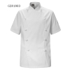 unisex white coatshort sleeve summer candy clothing button chef uniform chef jacket