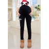 Blacklovely kitty printing fleece maternity pregnant jeans belly pant