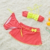 color 2bow dot print children little girl swimwear two piece set