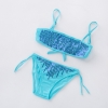 color 3fashion Sequins little girl kid swimwear bikini two piece set
