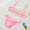 color 2fashion tassel little girl teem swimwear bikini two piece set