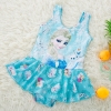 color 32020 new  Frozen character print little girl teen swimwear