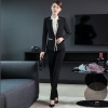Blackfashion office business women pant suits  work uniform