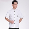 color 1great wall hem printing chef uniform white coat