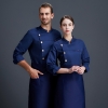 Navy2022  hot sale long  sleeve  fashion unisex double breast baker jacket  coat  chef jacket uniform