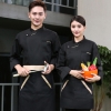 Black2022   Europe Style casual   solid color bread house baker cook  coat  chef jacket uniform on sales