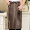 color 72022 knee length checker printing  cafe staff apron for  waiter chef apron wholesale