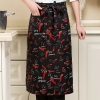 color 82022 knee length checker printing  cafe staff apron for  waiter chef apron wholesale