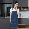 color 32022 upgrade Europe design canvas  fabric baker apron waiter apron household long apron
