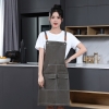 color 42022 upgrade Europe design canvas  fabric baker apron waiter apron household long apron