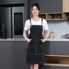 color 52022 upgrade Europe design canvas  fabric baker apron waiter apron household long apron