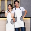 color 12022 pu leather fashion pure color halter apron kitchen apron