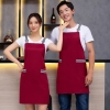 color 22022 fashion upgraded black denim young  halter apron cafe water proof apron uniform