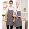 color 12022 simple  breathable fabric restaurant work apron chef halter apron