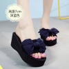color 72022 fashion nice cloth bow beach slipper summer  women  slipper sandals