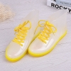 color 12022 Transparent Sweaty  fashion colorful crystal transparent PVC  women rain boot