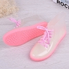 color 32022 Transparent Sweaty  fashion colorful crystal transparent PVC  women rain boot