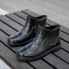 color 12022  winter thermal men design low hem women rain boot flat rain boot